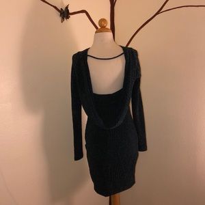 Hunter green, sparkly dress!